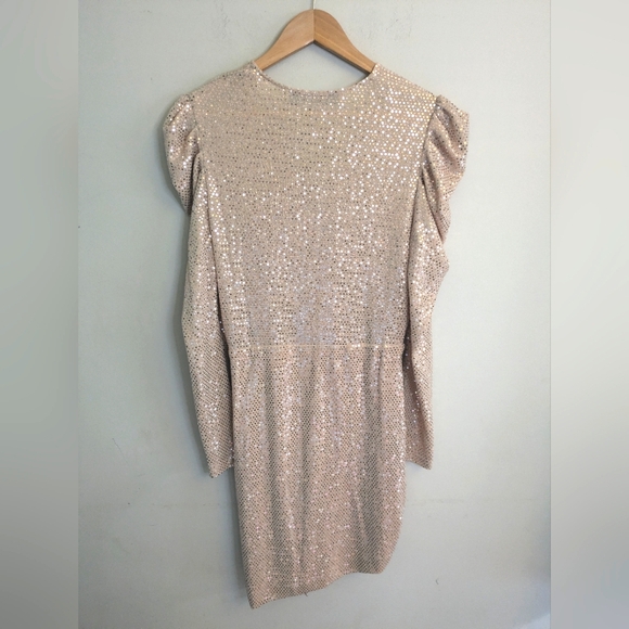IRO LouLou Sequin Gold Blush Dress Size 38 - Picture 4 of 4